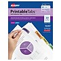 Avery Printable Self-Adhesive Plastic Tabs, 1-3/4", Assorted, 80/Pack (16283)~#|#~sp170347749_sc7