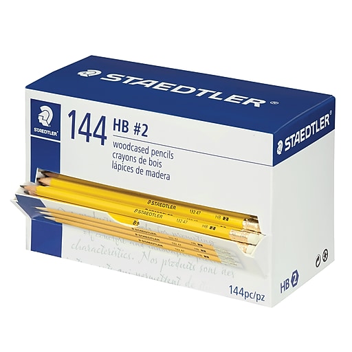 Staedtler Pre-Sharpened Wooden Pencil, 0.7mm, #2 Medium Lead, 144