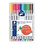 Staedtler triplus Fineliner 334 Felt Pens, Super Fine Point, Assorted Ink, 10 Pack (334 SB10US)~#|#~sp170350716_sc7