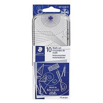 Staedtler Math Set 4" Bundle, Clear, 10/Pack (557 10BN)