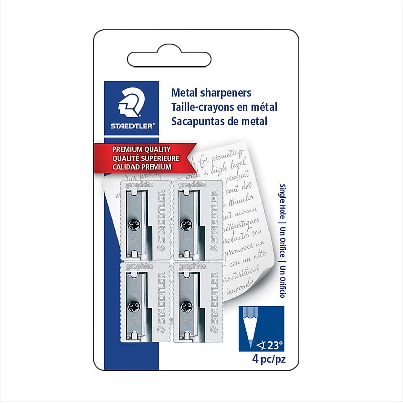 Staedtler Manual Pencil Sharpeners, Silver, 4/Pack (51010BK402NA) image 1