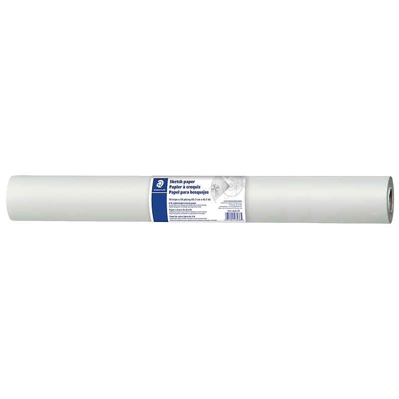 Staedtler Sketch Paper, 18" x 150', White (937S 1850R) image 1