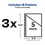 Avery Mini Binder Pockets for 5 1/2" x 8 1/2" Paper, Assorted Colors, 5/Pack (75307)~#|#~sp170352098_sc7