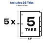Avery EcoFriendly Index Maker Dividers, 5 Tab, White, 5/Pack (AVE11580)~#|#~sp170353036_sc7