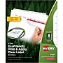 Avery Index Maker EcoFriendly Paper Dividers with Print & Apply Label Sheets, 8 Tab, White, 5 Sets/Pack (11581)~#|#~sp170353065_sc7