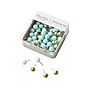 Martha Stewart Round Push Pins, Blue/Gold, 80/Pack (MS104N)~#|#~sp170355369_sc7