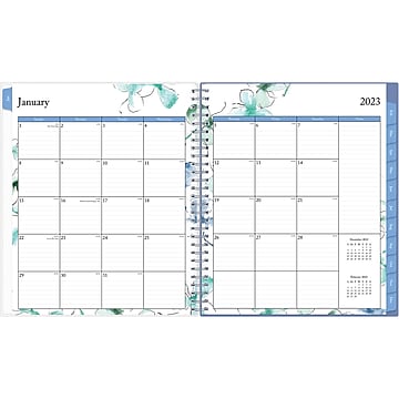 2023 Blue Sky Lindley 8" x 10" Monthly Planner, Blue/Green (101582-23)