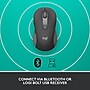 Logitech Signature M650 Wireless Ergonomic Optical USB Mouse, Graphite (910-006250)~#|#~sp170355439_sc7