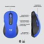 Logitech Signature M650 L Wireless Ergonomic Optical USB Mouse, Classic Blue (910-006232)~#|#~sp170355474_sc7