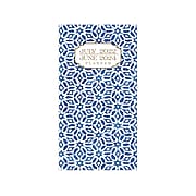 2022-2024 Willow Creek Blue Mosaic 3.5" x 6.5" Academic & Calendar Monthly Planner, White/Blue (29466)