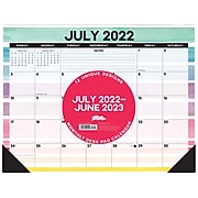 2022-2023 Willow Creek Watercolor Stripes 17" x 22" Academic Monthly Desk Pad Calendar (29541)