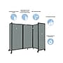 Versare The Room Divider 360 Freestanding Mobile Partition, 72"H x 168"W, Ocean Fabric (1172515)~#|#~sp170499552_sc7