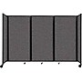 Versare The Room Divider 360 Freestanding Mobile Partition, 72"H x 102"W, Charcoal Gray (1172307)~#|#~sp170499562_sc7