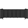 Versare The Room Divider 360 Freestanding Mobile Partition, 72"H x 234"W, Black Fabric (1172702)~#|#~sp170499564_sc7