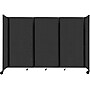 Versare The Room Divider 360 Freestanding Mobile Partition, 72"H x 102"W, Black Fabric (1172302)~#|#~sp170499570_sc7