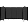 Versare The Room Divider 360 Freestanding Mobile Partition, 72"H x 168"W, Black Fabric (1172502)~#|#~sp170499572_sc7
