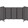 Versare The Room Divider 360 Freestanding Mobile Partition, 72"H x 168"W, Charcoal Gray Fabric (1172507)~#|#~sp170499574_sc7