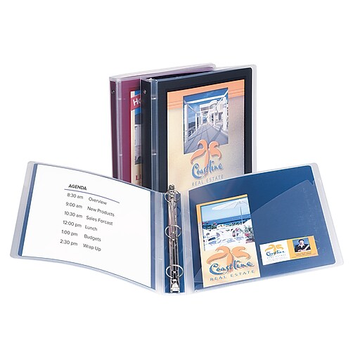 Avery FlexiView 1" 3Ring Flexible Poly Binders, Assorted Colors (17688) Staples