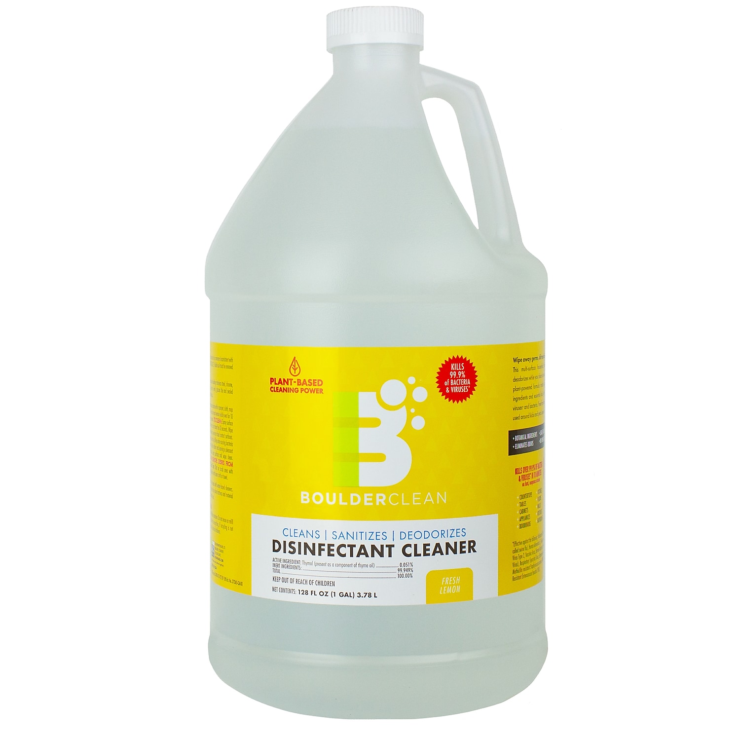 Boulder Clean Disinfecting Cleaner Refill Lemon Scent 1 Gal. (003137) - Picture 1 of 6