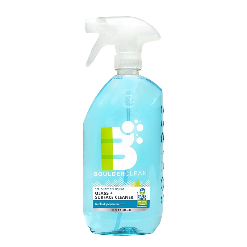 Boulder Clean Glass + Surface Cleaner, Herbal Peppermint Scent, 28 Oz. (003229EA) image 1