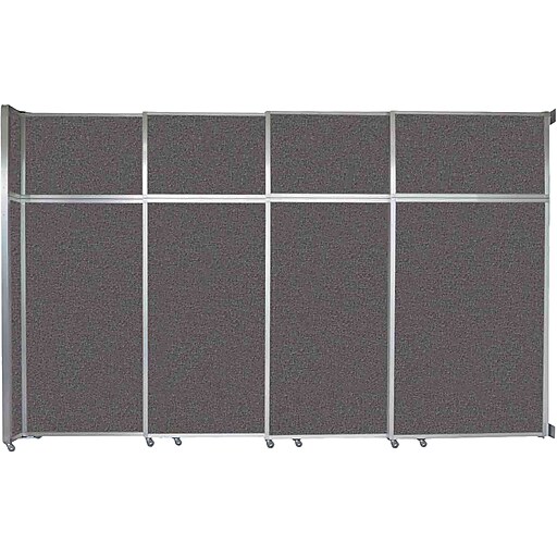 Versare Operable Wall Clamp Mount Sliding Room Divider, 101.25"H x 152
