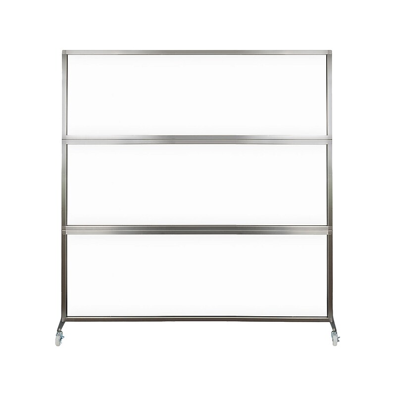 Versare MediPanel Freestanding Portable Divider, 72"H x 72"W, Clear Polycarbonate (1866711) image 1