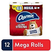 Charmin Ultra Strong 2-Ply Mega Roll Toilet Paper, 286 Sheets, 12 Rolls/Pack (75321)