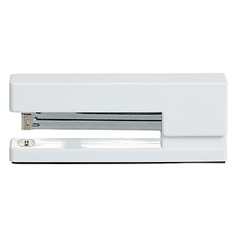 JAM Paper Modern Desktop Stapler, 10 Sheet Capacity, White (337WHZ)