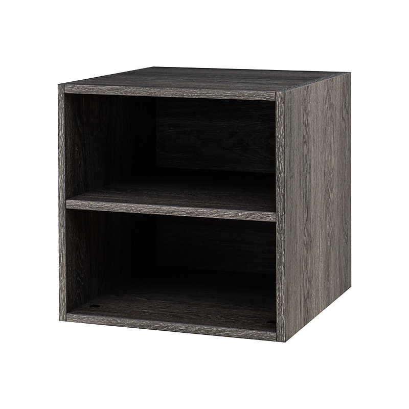 QUUBs 15.75" Storage Cabinet with 2 Shelves, Weathered Gray (G115002200) image 1