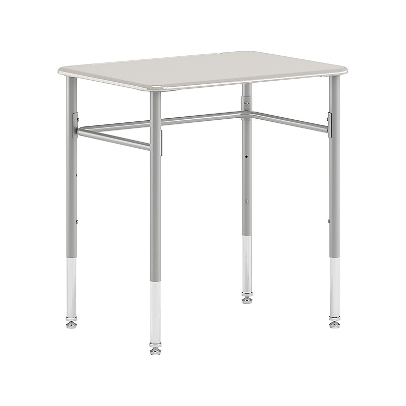 HON SmartLink 26"W Rectangle Student Desk, White/Platinum Metallic, 2 Per Carton (HONRECT2026EG1) image 1
