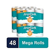 Angel Soft Mega Toilet Paper, 2-Ply, White, 320 Sheets/Roll, 48 Rolls/Pack (79403/50)