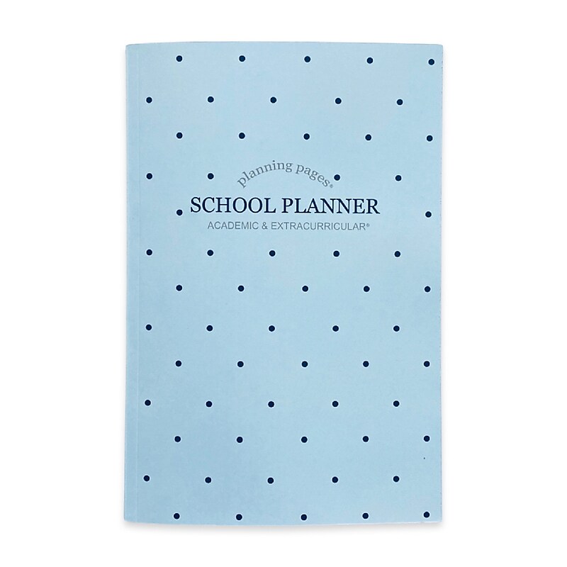 Kahootie Co. It's That Kinda Day School & After School 9" x 6" Monthly & Weekly Planner, Teal Polka Dots (ITKSTPD) image 1