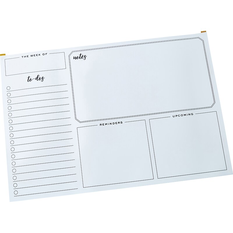 Martha Stewart 24" x 16.5" Dry-Erase Weekly Planner Board, White (MS109B) image 1
