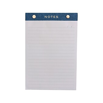 Martha Stewart Desk Notepad, Wide-Ruled, 5.5" x 8.25", Navy, 150 Sheets/Pad (MS110G)