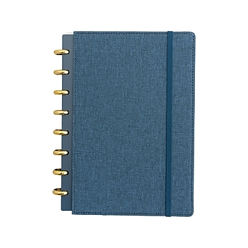 Martha Stewart Discbound Customizable Notebook, 6.38" x 9", Ruled, 60 Sheets, Navy (MS110P)
