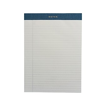 Martha Stewart Notepad, 8.5" x 11.75", College-Ruled, Navy, 50 Sheets/Pad (MS110L)