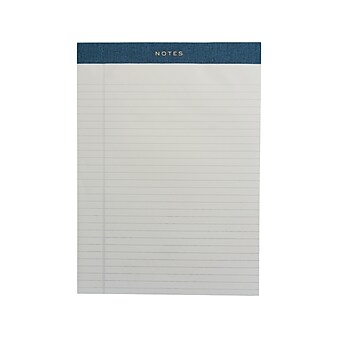 Martha Stewart Notepad, 8.5" x 11.75", College-Ruled, Navy, 50 Sheets/Pad (MS110L)
