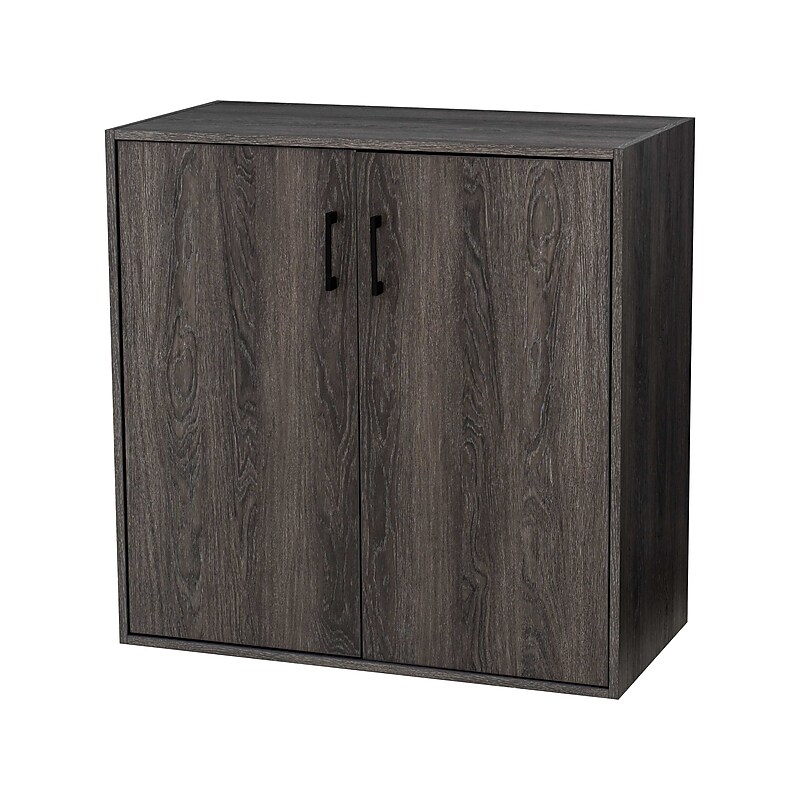 QUUBs 31.5" Storage Cabinet with 2 Shelves, Weathered Gray (G115002600) image 1