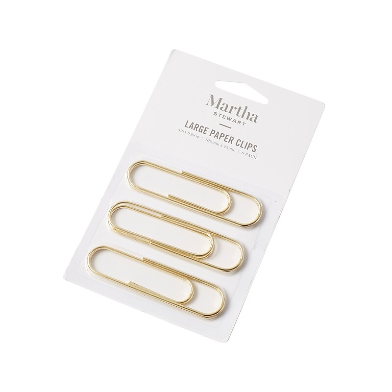 Martha Stewart Large Paper Clip, Gold, 6/Pack (MS104R) image 1