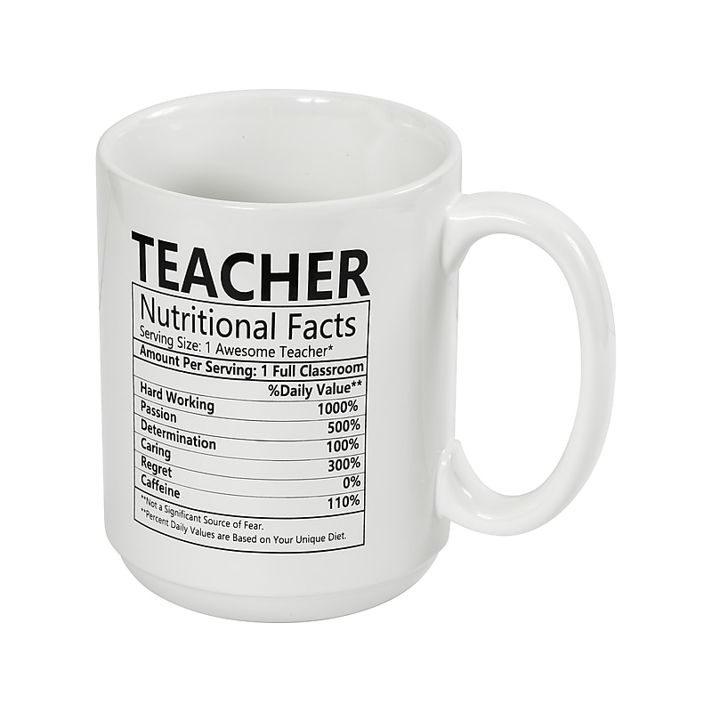 Merangue Giant Teacher's Mug, White/Black (8082-0130-00-000) image 1
