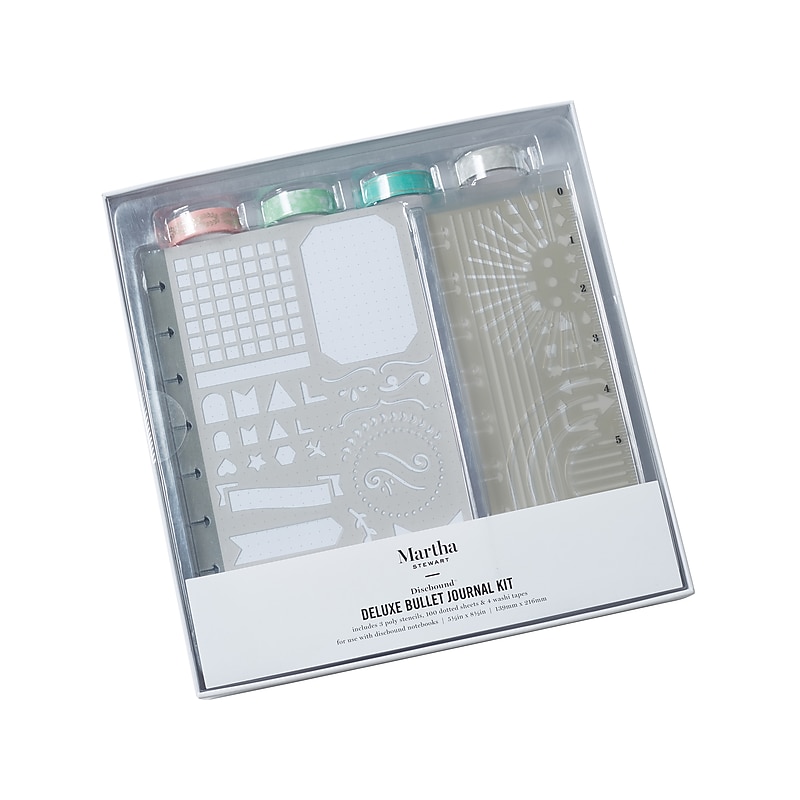 Martha Stewart Discbound Deluxe Bullet 8.5" x 5.5" Journal Kit, Assorted Colors (MS109K) image 1