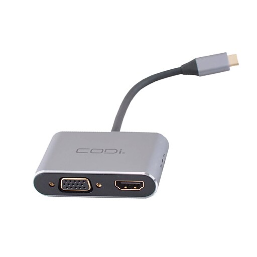 CODi 4in1 HDMI 4K/VGA/USB/USBC PD Charging Port Display/Audio
