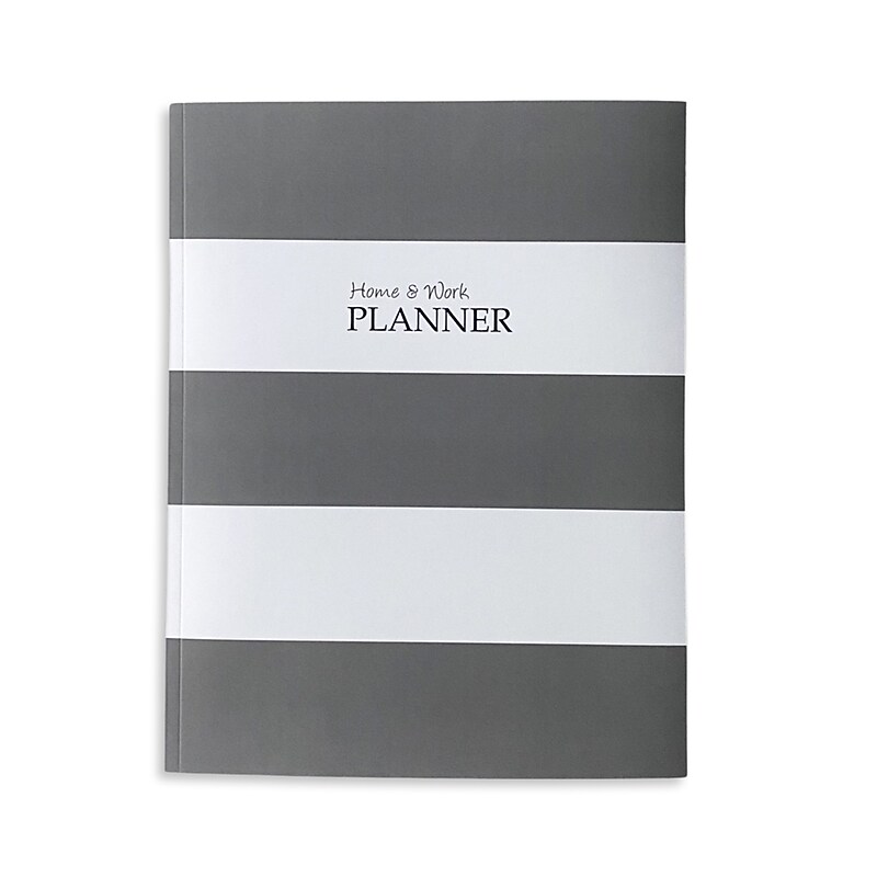 Kahootie Co Home & Work Weekly Planner, 8.5" x 11", Gray Stripe (ITKHWGS) image 1
