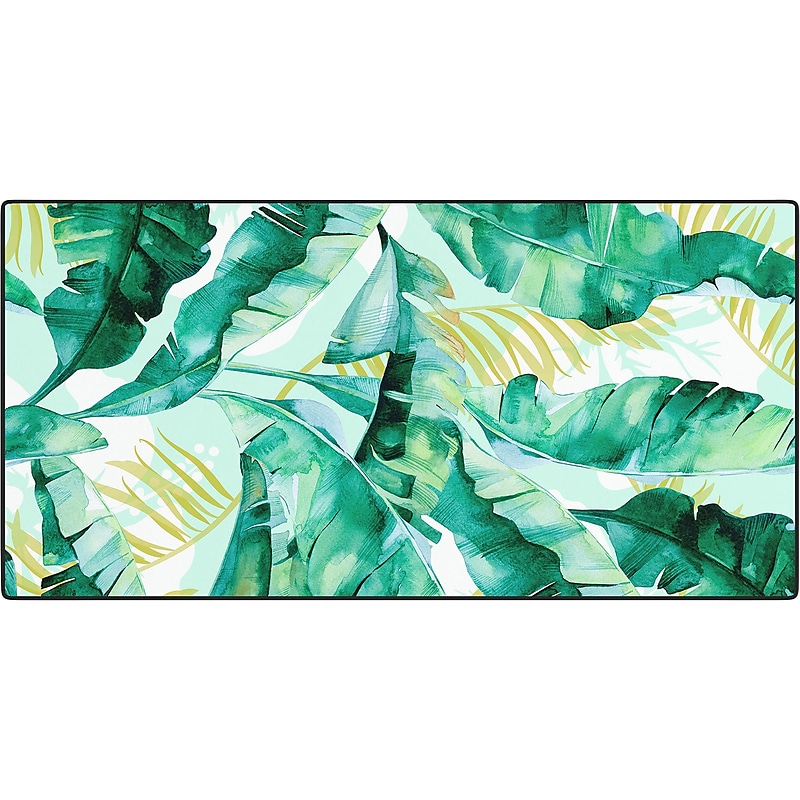 DENY Designs Anti-Slip Polyester Desk Pad, 15.5" x 31.5", Banana Leaf II (68621-DSKMAT) image 1