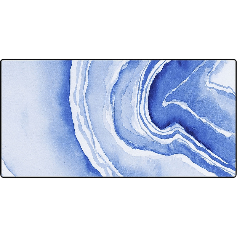 DENY Designs Anti-Slip Polyester Desk Pad, 15.5" x 31.5", Blue Lace Agate (64614-DSKMAT) image 1