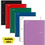 Mead Five Star 5-Subject Notebook, 8.5" x 11", College Ruled, 200 Sheets, Assorted Colors (06112/06208)