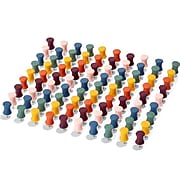 Poppin Push Pins, Assorted Colors, 100/Pack (107169)