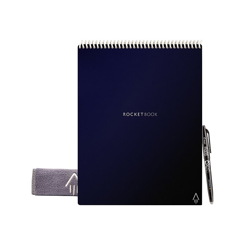 Rocketbook Flip Smart Notepad, 8.5" x 11", Lined/Dot Grid Ruled, Blue, 16 Sheets/Pad (FLP-L-RC-CDF-FR) image 1