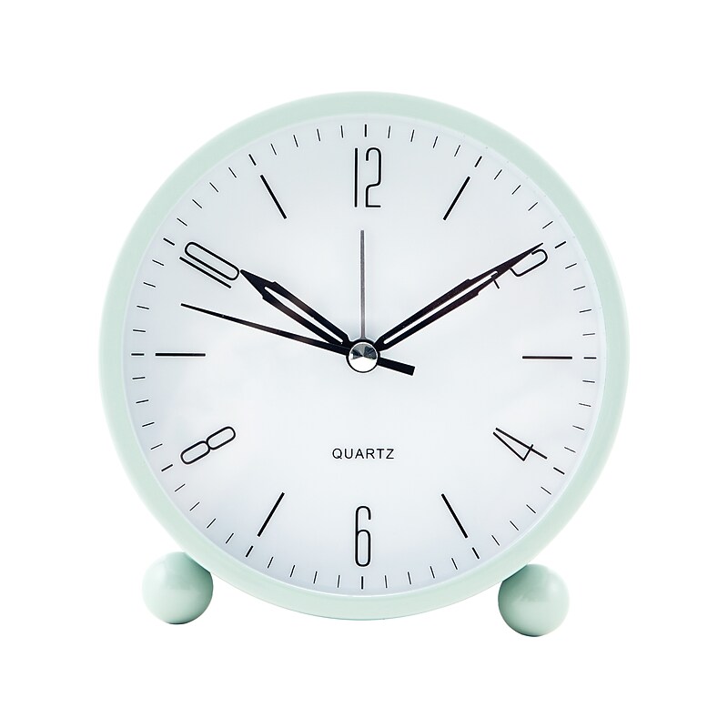 Tempus Desktop Alarm Clock, 4"Dia. (TCF6302AG) image 1