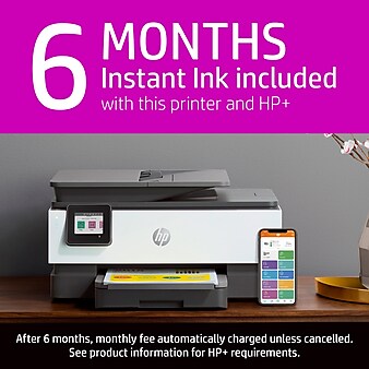 HP OfficeJet Pro 8025e Wireless Color All-in-One Printer Includes 6 months of FREE Ink with HP+ (1K7K3A)